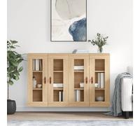 vidaXL Armarios de pared 2 uds madera de ingeniería roble Sonoma