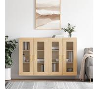 vidaXL Armarios de pared 2 uds madera de ingeniería roble Sonoma