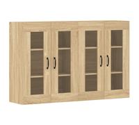 vidaXL Armarios de pared 2 uds madera de ingeniería roble Sonoma Marrón