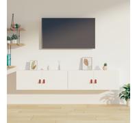 Vidaxl Armarios de Pared 2 Uds Madera de Pino 60x30x30 Cm Natural Blanco Marrón Miel White