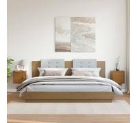 vidaXL Armarios de pared 2 uds madera pino marrón miel 31,5x30x30 cm