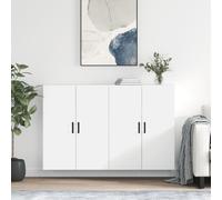 vidaXL Armarios de pared, 2 unidades, blanco, 69,5 x 34 x 90 cm