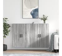 vidaXL Armarios de pared 2 unidades gris Sonoma 69,5x34x90 cm