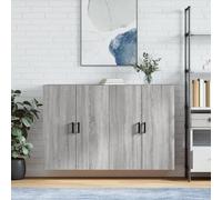 vidaXL Armarios de pared 2 unidades gris Sonoma 69,5x34x90 cm