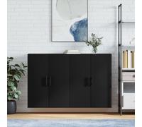 vidaXL Armarios de pared 2 unidades negro 69,5x34x90 cm
