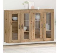 vidaXL Armarios de pared, 2 unidades, roble artesanal, 69,5 x 34 x 90 cm