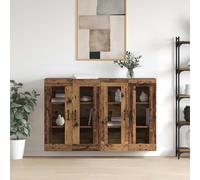 vidaXL Armarios de pared, 2 unidades, madera reciclada, 69,5 x 34 x 90 cm