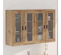 vidaXL Armarios de pared, 2 unidades, roble artesanal, 69,5 x 34 x 90 cm