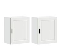 vidaXL Armarios de pared para cocina Porto 2 uds con puerta Madera ingeniería blanca