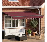 vidaXL Armazón de toldo manual con LEDs 3,5 x 2,5 m