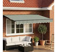 vidaXL Armazón de toldo manual con LEDs 3,5 x 2,5 m