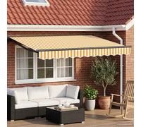 vidaXL Armazón de toldo manual con LEDs 3,5 x 2 m