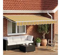 vidaXL Armazón de toldo manual con LEDs 3 x 2 m