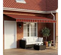vidaXL Armazón de toldo manual con LEDs 4,5 x 3,5 m