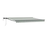 vidaXL Armazón de toldo Manual con Leds 4,5 x 3 m, Toldo de jardín y terraza, toldo Manual Moderno con Luces LED, protección Ajustable, diseño Resistente al Clima