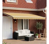 vidaXL Armazón de toldo manual con LEDs 5 x 3,5 m