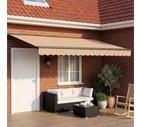 vidaXL Armazón de toldo manual con LEDs 5 x 3,5 m