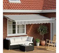 vidaXL Armazón de toldo manual con LEDs Antracita y 3,5 x 2,5 m