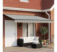 vidaXL Armazón de toldo manual con LEDs Antracita y 4,5 x 3,5 m