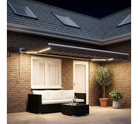 vidaXL Armazón de toldo manual con LEDs Topo 4 x 2 m