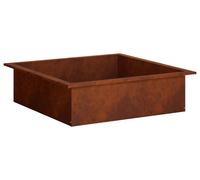 vidaXL Aro para fogones, aspecto oxidado, 90 x 90 x 25 cm, acero resistente a la intemperie