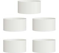 vidaXL Aro para plantas, 5 unidades, blanco, 40 x 40 x 20 cm, acero laminado en frío
