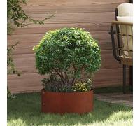 vidaXL Aro para plantas, 5 unidades, color óxido, 40 x 40 x 20 cm, acero resistente a la intemperie