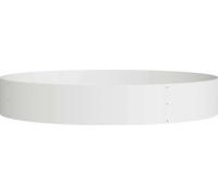 vidaXL Aro para plantas, blanco, 120 x 120 x 20 cm, acero laminado en frío