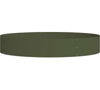 vidaXL Aro para plantas, color verde oliva, 120 x 120 x 20 cm, acero laminado en frío