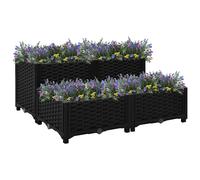 vidaXL Arriate 80x80x38 cm polipropileno
