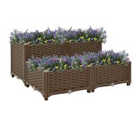 vidaXL Arriate 80x80x38 cm polipropileno