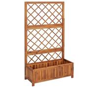 vidaXL Arriate con enrejado madera maciza de acacia 85x38x150 cm