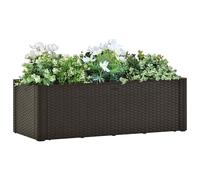 vidaXL Arriate con sistema de riego automático moca 100x43x33 cm
