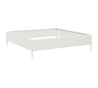 vidaXL Arriate de Acero Blanco 100x100x26 cm