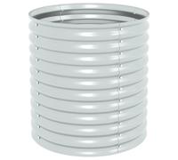 vidaXL Arriate de Acero Galvanizado 80x80x81 cm Plateado Macetero Plantador