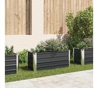 vidaXL Arriate de acero galvanizado gris antracita 100x40x45 cm