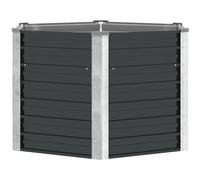 vidaXL Arriate Exterior Grande Macetero Huerto Urbano Maceta XXL Mesa Cultivo Hexagonal Verduras Plantas Flores Acero Galvanizado Gris 129x129x77 cm
