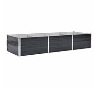 vidaXL Arriate de Acero galvanizado Gris Antracita 240x80x45 cm