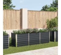vidaXL Arriate de Acero galvanizado Gris Antracita 240x80x77 cm