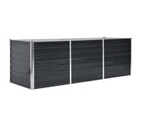 vidaXL Arriate de Acero galvanizado Gris Antracita 240x80x77 cm
