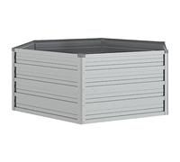 vidaXL Arriate de Acero galvanizado Plateado 129x45 cm | El acero galvanizado significa que es resistente y no se oxida, mucho espacio para diferentes plantas y flores,