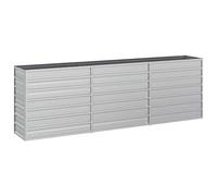 vidaXL Arriate de Acero galvanizado Plateado 240x40x77 cm