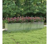 vidaXL Arriate de acero galvanizado plateado 400x80x77 cm