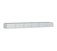 vidaXL Arriate de Acero galvanizado Plateado 480x80x45 cm