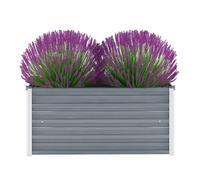 vidaXL Arriate de jardín de acero galvanizado gris 100x40x45 cm