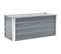 vidaXL Arriate de jardín de acero galvanizado 100x40x45 cm Gris Macetero Patio