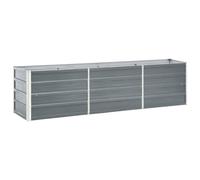 vidaXL Arriate de jardín de Acero galvanizado Gris 240x40x45 cm