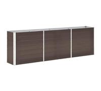 vidaXL Arriate de jardín de Acero galvanizado marrón 240x40x77 cm