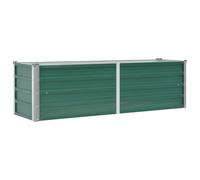 vidaXL Arriate de Jardín Acero Galvanizado 160x40x45cm Verde Florero Patio