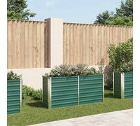 vidaXL Arriate de jardín de acero galvanizado verde 160x40x77 cm